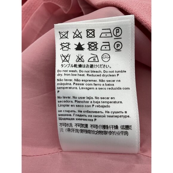 Escada Dascalopa Scalloped Pink Wool Sleeveless Lined Midi Dress 38 or US 8 - Picture 9 of 11